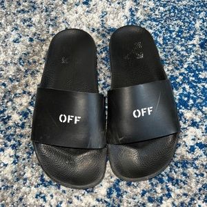 Off-white authentic slides size 7